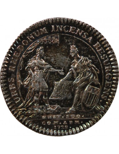 ETATS DE BRETAGNE, LOUIS XV – JETON ARGENT 1728 RENNES Daniel 82