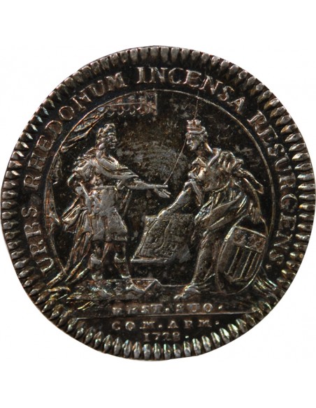 ETATS DE BRETAGNE, LOUIS XV – JETON ARGENT 1728 RENNES Daniel 82