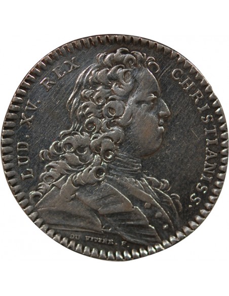 ETATS DE BRETAGNE, LOUIS XV – JETON ARGENT 1730 SAINT BRIEUC Daniel 84