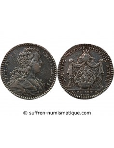 ETATS DE BRETAGNE, LOUIS XV – JETON ARGENT 1730 SAINT BRIEUC Daniel 84