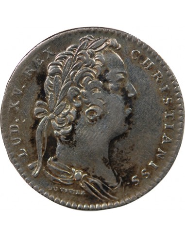 ETATS DE BRETAGNE, LOUIS XV – JETON ARGENT 1734 RENNES Daniel 87/88