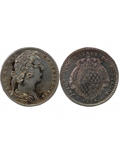 ETATS DE BRETAGNE, LOUIS XV – JETON ARGENT 1734 RENNES Daniel 87/88 2