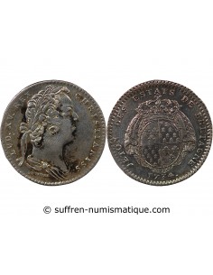 ETATS DE BRETAGNE, LOUIS XV – JETON ARGENT 1734 RENNES Daniel 87/88