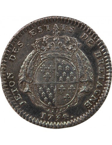 Louis XV 1 jeton Argent 1734 9 Rennes