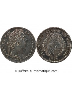 Louis XV 1 jeton Argent 1734 9 Rennes