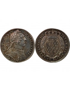 ETATS DE BRETAGNE, LOUIS XV – JETON ARGENT 1746 RENNES Daniel 97 2