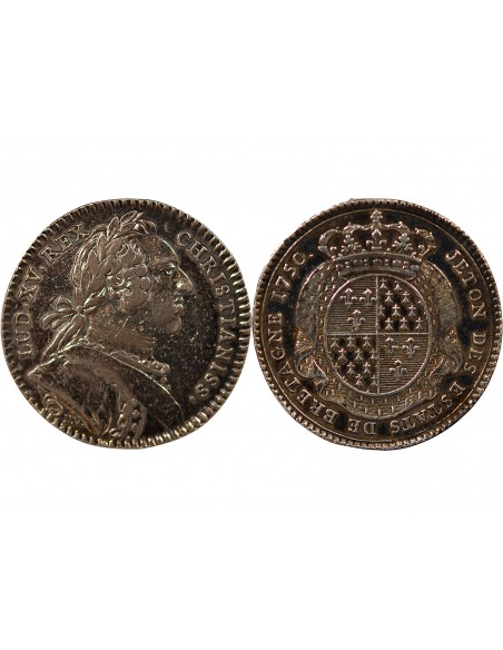 ETATS DE BRETAGNE, LOUIS XV – JETON ARGENT 1750 RENNES Daniel 100