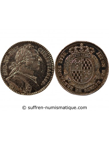 ETATS DE BRETAGNE, LOUIS XV – JETON ARGENT 1750 RENNES Daniel 100