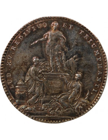 ETATS DE BRETAGNE, LOUIS XV – JETON ARGENT 1754 RENNES Daniel 102