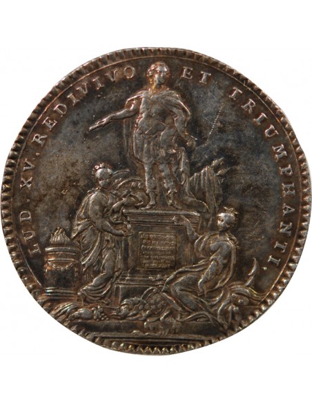 ETATS DE BRETAGNE, LOUIS XV – JETON ARGENT 1754 RENNES Daniel 102