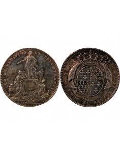 ETATS DE BRETAGNE, LOUIS XV – JETON ARGENT 1754 RENNES Daniel 102 2