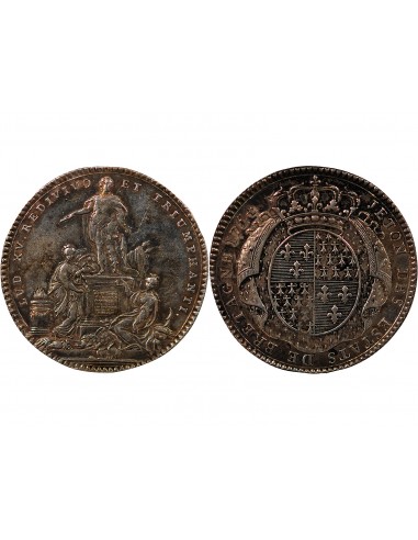 ETATS DE BRETAGNE, LOUIS XV – JETON ARGENT 1754 RENNES Daniel 102