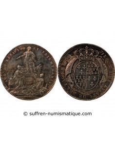 ETATS DE BRETAGNE, LOUIS XV – JETON ARGENT 1754 RENNES Daniel 102