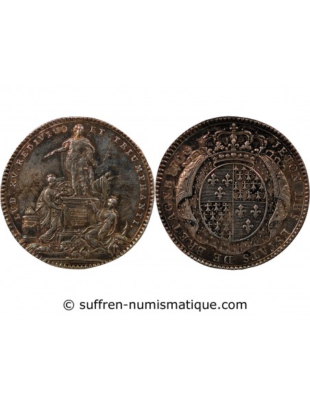 ETATS DE BRETAGNE, LOUIS XV – JETON ARGENT 1754 RENNES Daniel 102