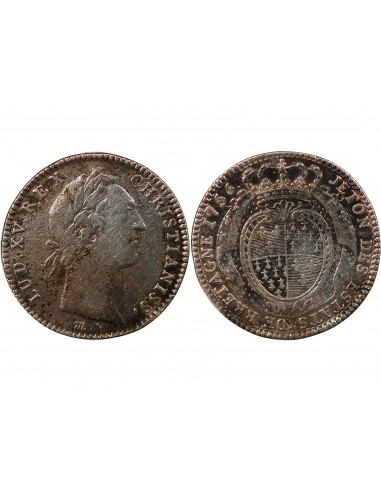ETATS DE BRETAGNE, LOUIS XV – JETON ARGENT 1756 RENNES Daniel 103