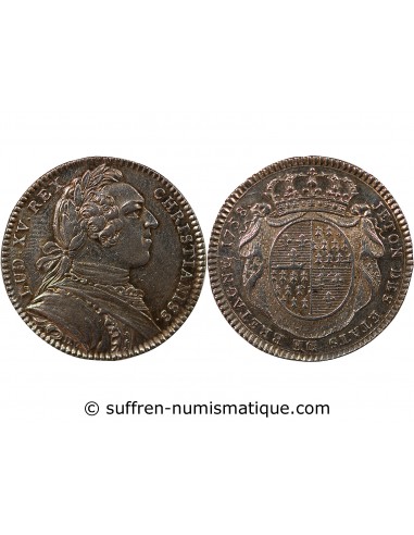 ETATS DE BRETAGNE, LOUIS XV – JETON ARGENT 1758 SAINT BRIEUC Daniel 107