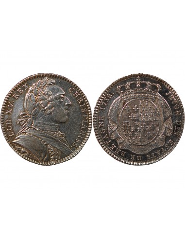 ETATS DE BRETAGNE, LOUIS XV – JETON ARGENT 1758 SAINT BRIEUC Daniel 106