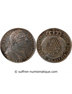 ETATS DE BRETAGNE, LOUIS XV – JETON ARGENT 1758 SAINT BRIEUC Daniel 109