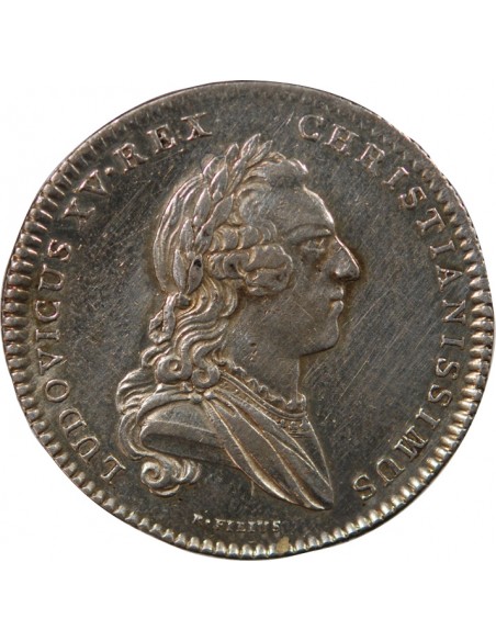 ETATS DE BRETAGNE, LOUIS XV – JETON ARGENT 1760 NANTES Daniel 110