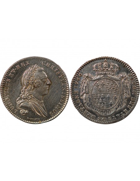 ETATS DE BRETAGNE, LOUIS XV – JETON ARGENT 1760 NANTES Daniel 110