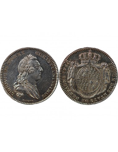 ETATS DE BRETAGNE, LOUIS XV – JETON ARGENT 1764 RENNES Daniel 113