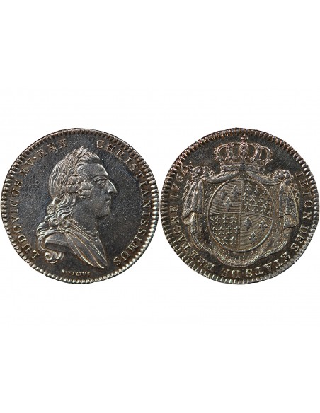 ETATS DE BRETAGNE, LOUIS XV – JETON ARGENT 1764 RENNES Daniel 113