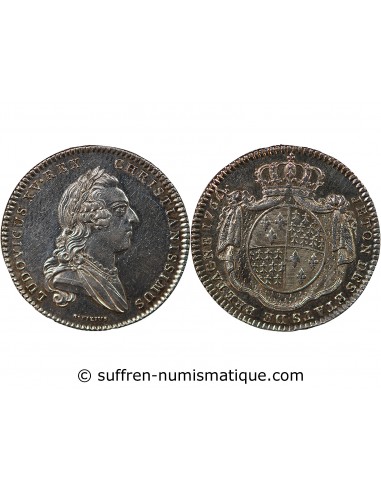 ETATS DE BRETAGNE, LOUIS XV – JETON ARGENT 1764 RENNES Daniel 113