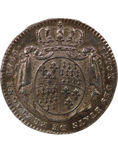 ETATS DE BRETAGNE, LOUIS XV – JETON ARGENT 1764 RENNES Daniel 115