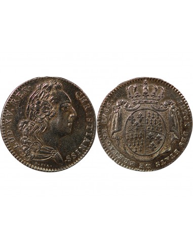 ETATS DE BRETAGNE, LOUIS XV – JETON ARGENT 1764 RENNES Daniel 115