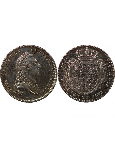 ETATS DE BRETAGNE, LOUIS XV – JETON ARGENT 1766 RENNES Daniel 117