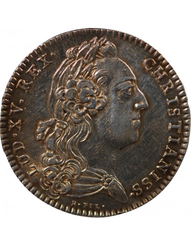 ETATS DE BRETAGNE, LOUIS XV – JETON ARGENT 1768 RENNES Daniel 119