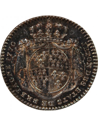 ETATS DE BRETAGNE, LOUIS XV – JETON ARGENT 1768 RENNES Daniel 119