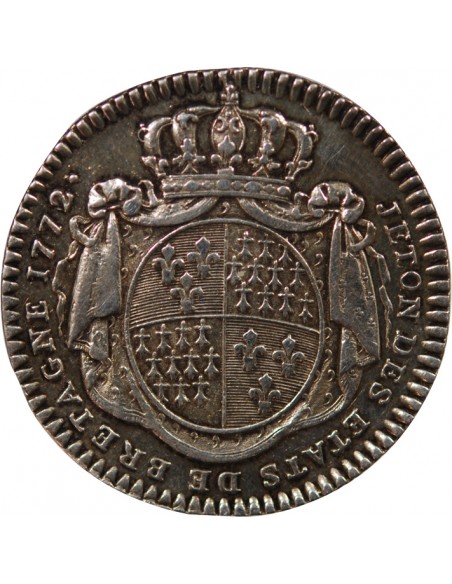 ETATS DE BRETAGNE, LOUIS XV – JETON ARGENT 1772 MORLAIX Daniel 121