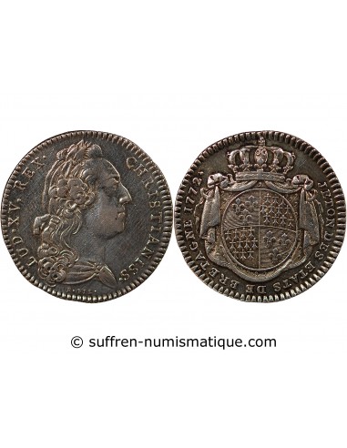 ETATS DE BRETAGNE, LOUIS XV – JETON ARGENT 1772 MORLAIX Daniel 121