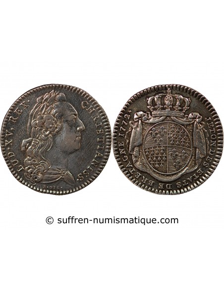 ETATS DE BRETAGNE, LOUIS XV – JETON ARGENT 1772 MORLAIX Daniel 121