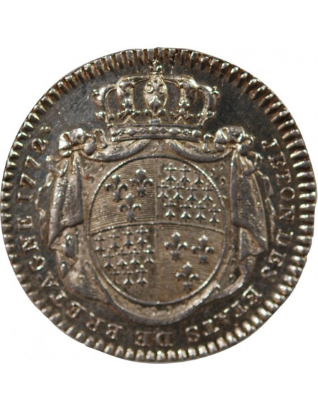 ETATS DE BRETAGNE, LOUIS XV – JETON ARGENT 1772 MORLAIX Daniel 121