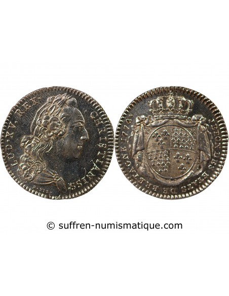 ETATS DE BRETAGNE, LOUIS XV – JETON ARGENT 1772 MORLAIX Daniel 121