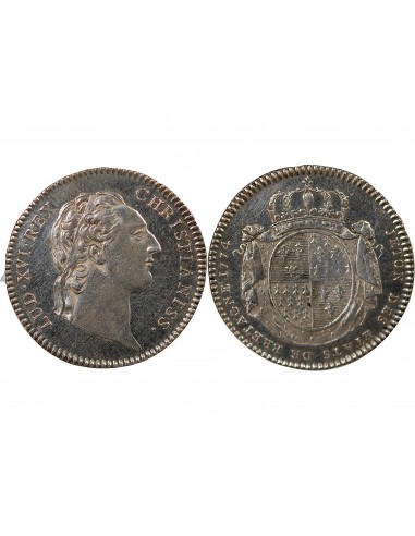 ETATS DE BRETAGNE, LOUIS XVI – JETON ARGENT 1774 RENNES Daniel 123