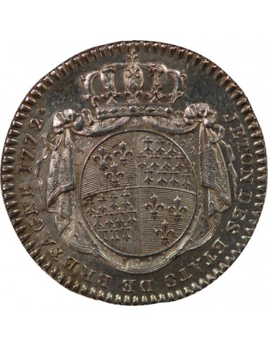 ETATS DE BRETAGNE, LOUIS XV – JETON ARGENT 1772 MORLAIX Daniel 121