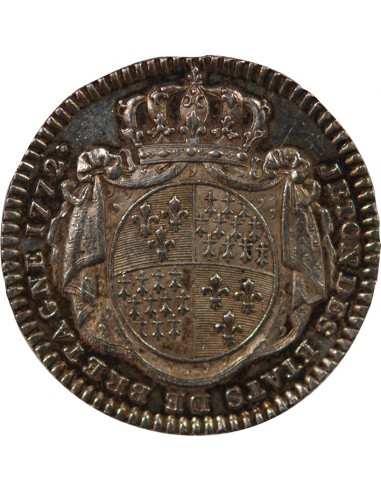 ETATS DE BRETAGNE, LOUIS XV – JETON ARGENT 1772 MORLAIX Daniel 121