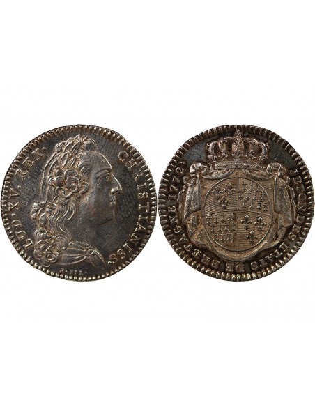 ETATS DE BRETAGNE, LOUIS XV – JETON ARGENT 1772 MORLAIX Daniel 121