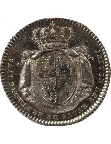 ETATS DE BRETAGNE, LOUIS XVI – JETON ARGENT 1776 RENNES Daniel 124