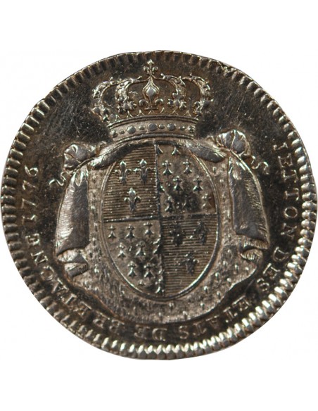 ETATS DE BRETAGNE, LOUIS XVI – JETON ARGENT 1776 RENNES Daniel 124