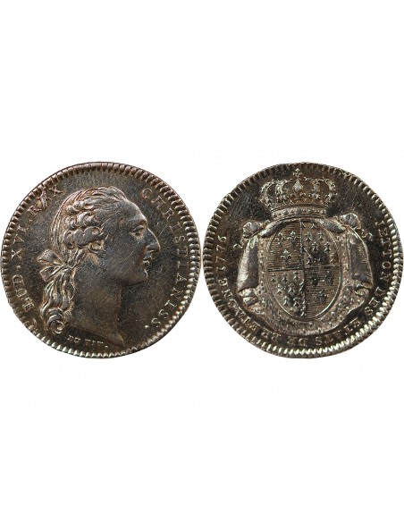 ETATS DE BRETAGNE, LOUIS XVI – JETON ARGENT 1776 RENNES Daniel 124