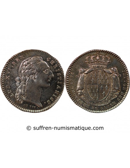 ETATS DE BRETAGNE, LOUIS XVI – JETON ARGENT 1776 RENNES Daniel 125
