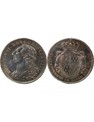 ETATS DE BRETAGNE, LOUIS XVI – JETON ARGENT 1778 RENNES Daniel 126