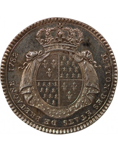 Louis XVI 1 jeton Argent 1782 9 Rennes