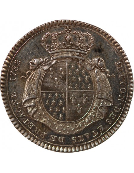 Louis XVI 1 jeton Argent 1782 9 Rennes