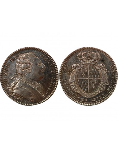 Louis XVI 1 jeton Argent 1782 9 Rennes