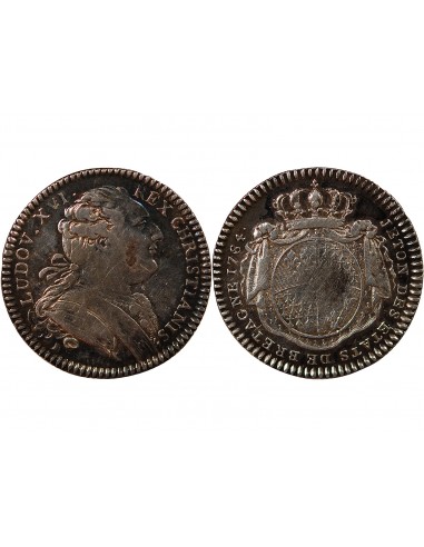 ETATS DE BRETAGNE, LOUIS XVI – JETON ARGENT 1784 RENNES Daniel 130